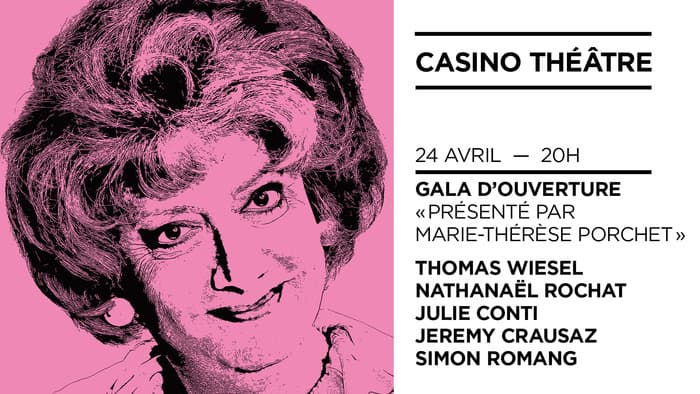 FESTIVAL DU RIRE 2024 - GALA D'OUVERTURE
PRÉSENTÉ PAR MARIE-THÉRÈSE PORCHET