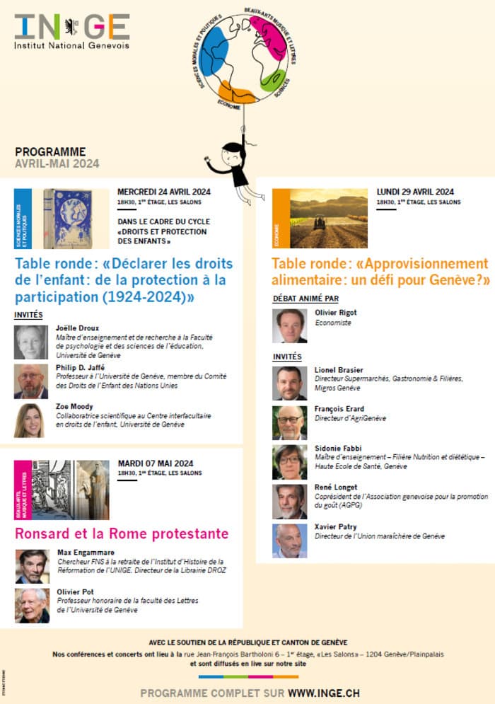 Table ronde: «Déclarer les droits de l’enfant : de la protection à la participation (1924-2024)»