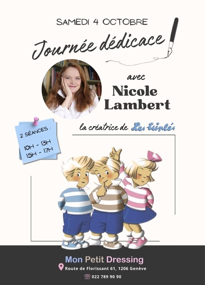 Rencontre dédicace avec Nicole Lambert des Triplés