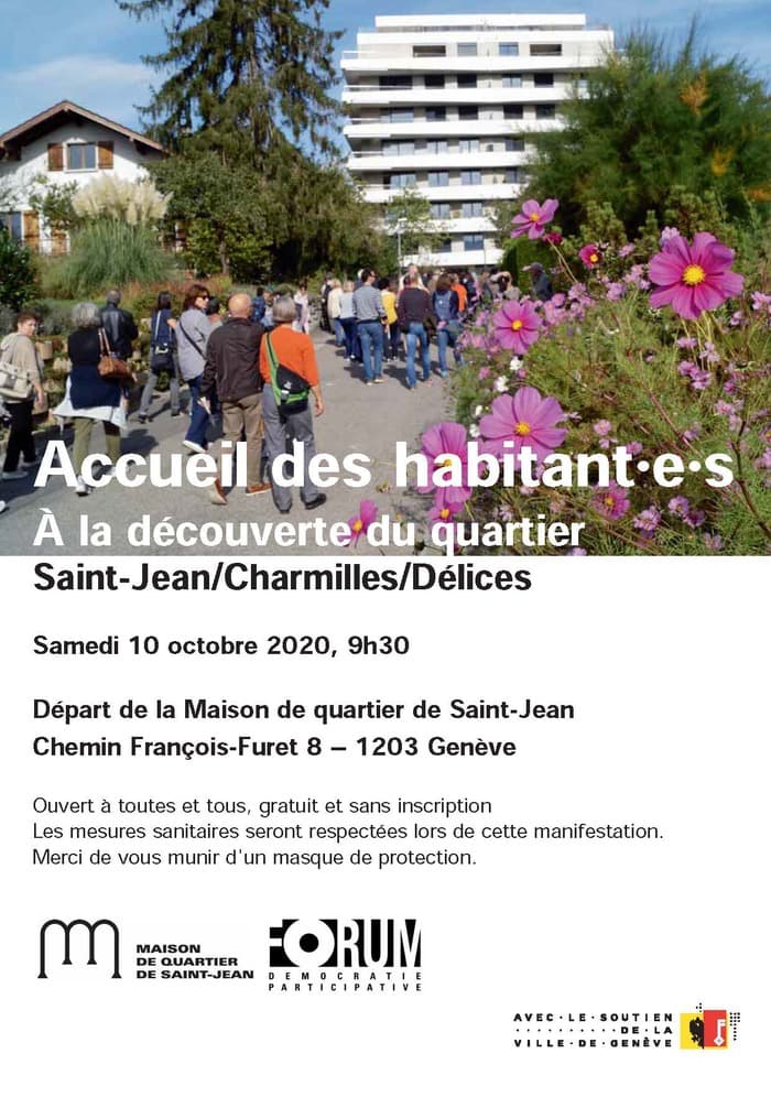Accueil des habitant-e-s : balade à la découverte du quartier de Saint-Jean, des Charmilles et des Délices