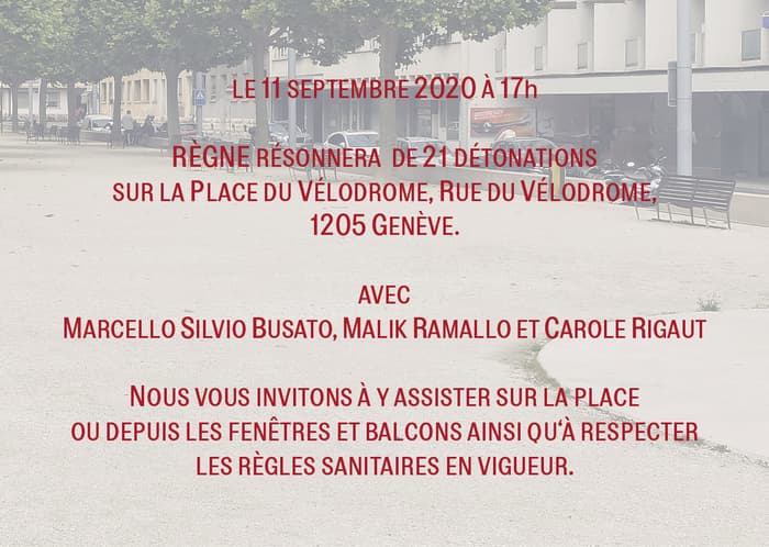 RÈGNE - PERFORMANCE de Florian Bach - Place du Vélodrome