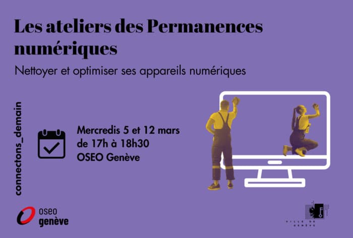 Atelier pratique « Nettoyer et optimiser ses appareils numériques » - Permanence numérique Rive droite
