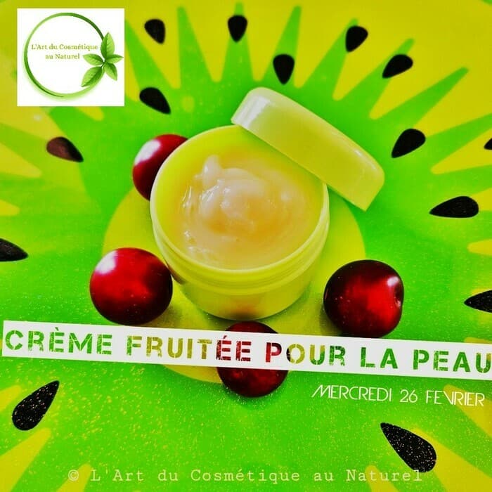 Atelier cosmétique pour enfant: fabrication Crème fruitée pour la peau