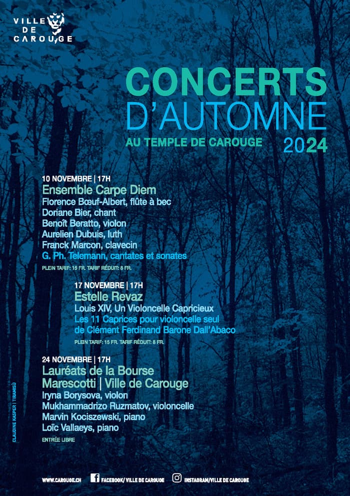 Concerts d'automne de la Ville de Carouge "Ensemble Carpe Diem"