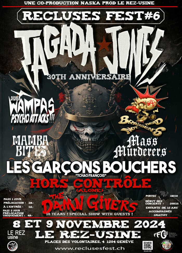 Recluses Fest 6 : Tagada Jones + Hors Contrôle + The Damn Givers + Mamba Bites