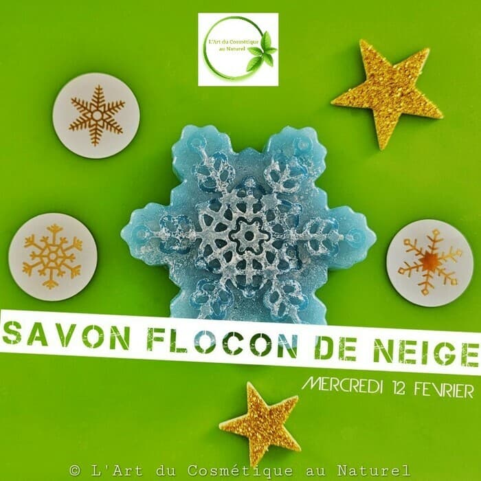 Atelier cosmétique pour enfant: fabrication Savon Flocon de neige
