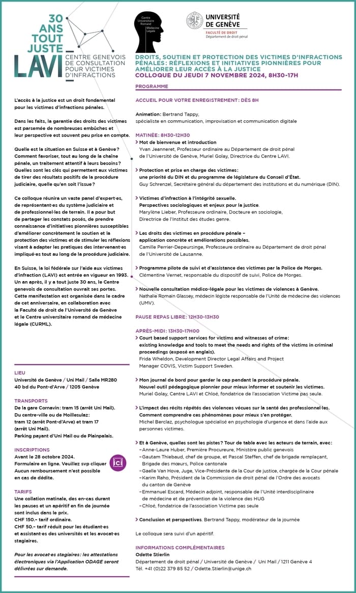 Colloque du jeudi 7 novembre 2024