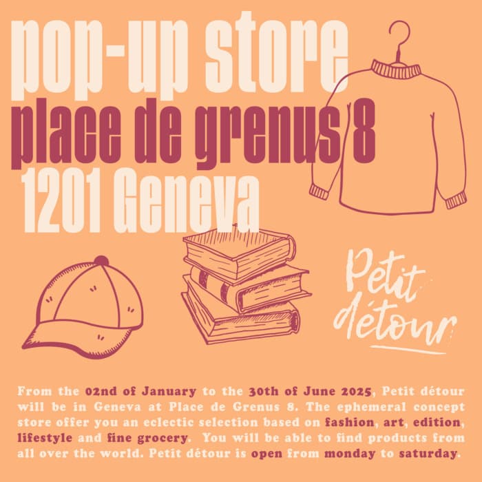 Petit détour Pop-up store 02.01 - 30.06 2025
