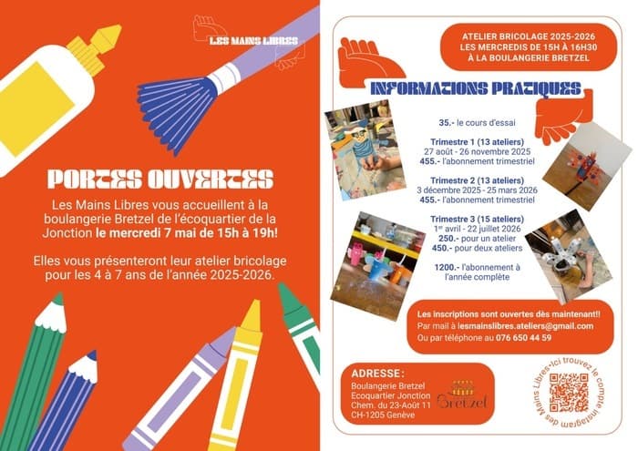 Portes ouvertes et inscriptions pour des ateliers créatifs destinés aux enfants pour l’année scolaire 2025-2026