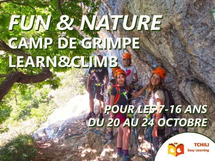 Camp d'escalade d'automne: Learn&Climb en falaise