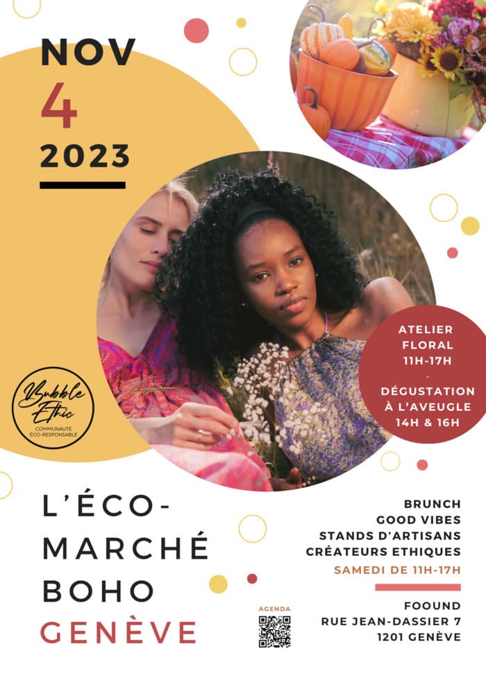 L'éco-marché boho avec atelier floral & dégustation: samedi 4 Nov 2023