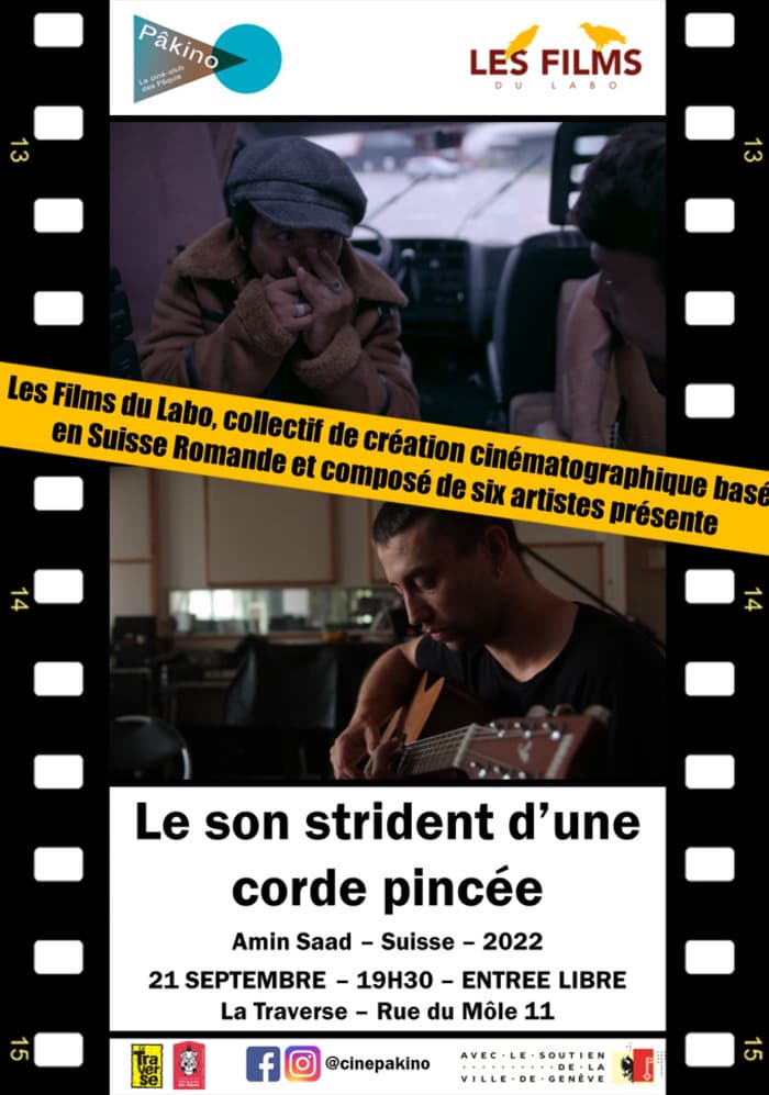 Projection "Le son strident d'une corde pincée"