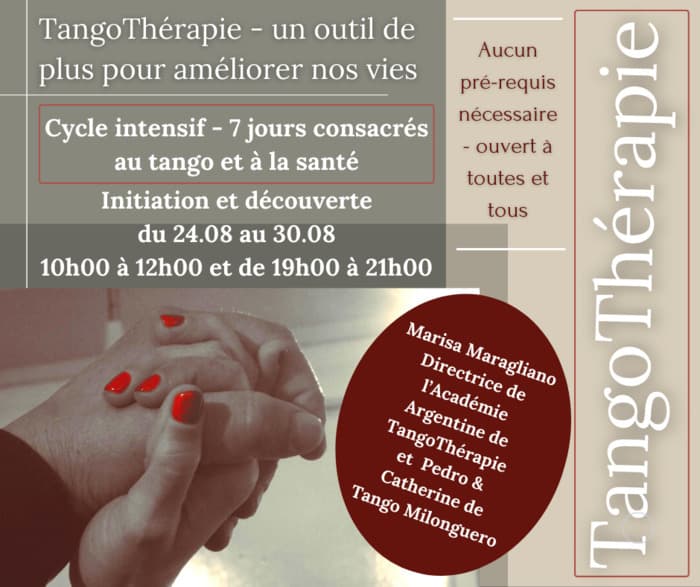 TangoThérapie: Cycle intensif - 7 jours consacrés au tango et à la santé.