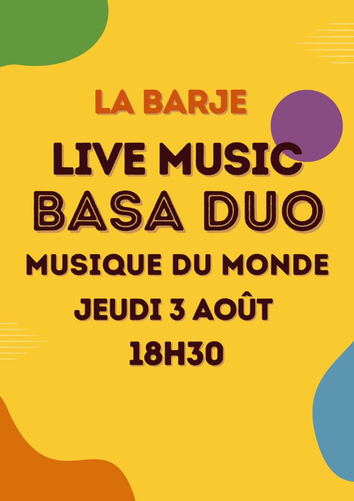 APÉRO & LIVE MUSIC BASA DUO // MUSIQUE DU MONDE