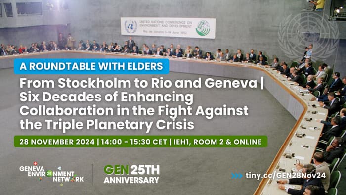From Stockholm to Rio and Geneva | Six Decades of Enhancing Collaboration in the Fight Against the Triple Planetary Crisis: A Roundtable with Elders