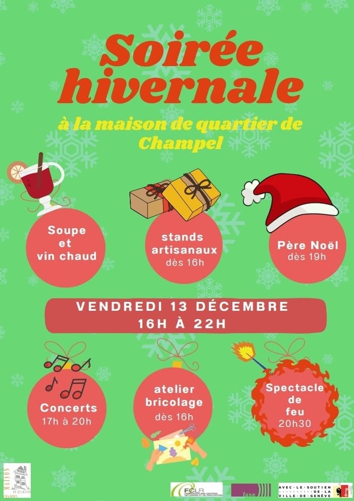 Soirée hivernale à Champel