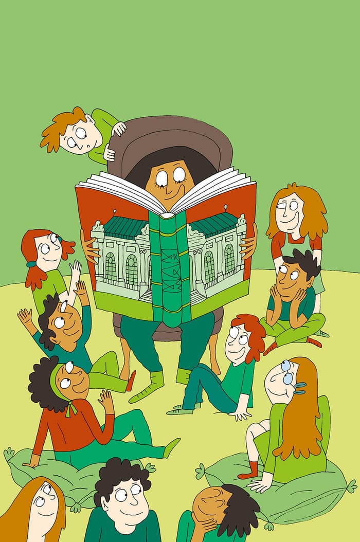 Porte ouverte des livres fermés
