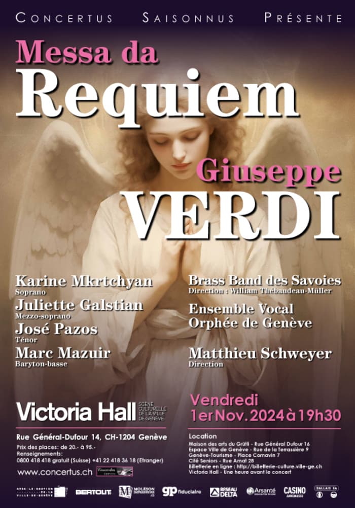 Messa da requiem de Giuseppe Verdi; Brass Band des Savoies; Ensemble Vocal Orphée de Genève