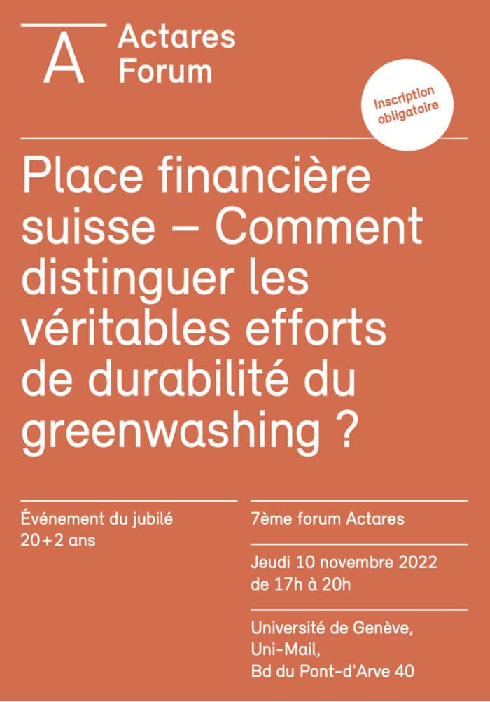 Place financière suisse – Comment distinguer les véritables efforts de durabilité du greenwashing ?