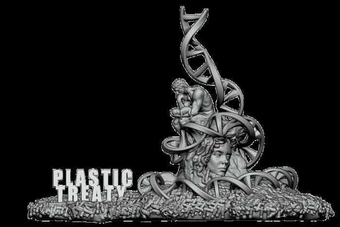 Collecte de plastiques pour une œuvre monumentale sur la place des Nations