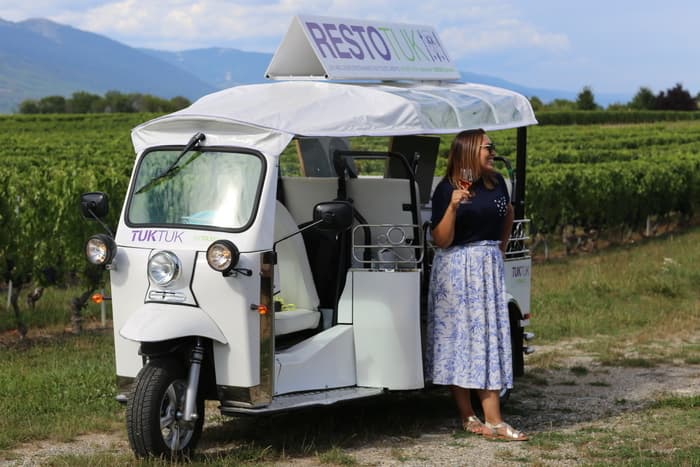 Balade des vignobles en TukTuk et dégustation dans la campagne genevoise