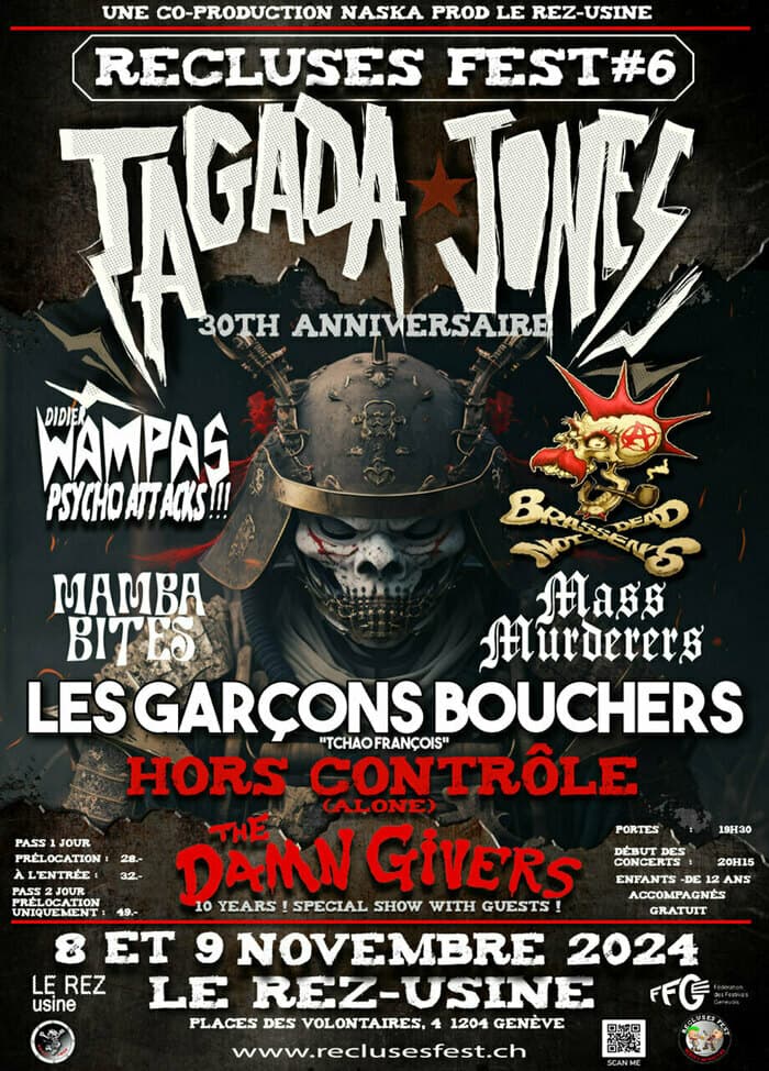 Recluses Fest 6 : Les Garçons Bouchers + Didier Wampas Psycho Attacks + Mass Murderers + Brassens not dead