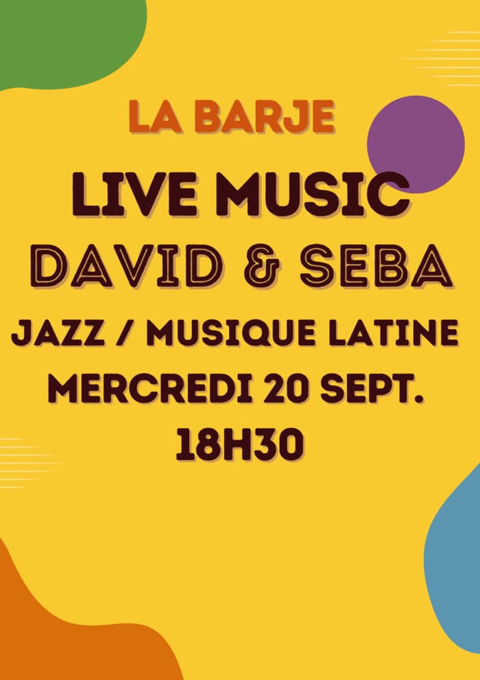 APÉRO & LIVE MUSIC DAVID & SEBA // JAZZ ET MUSIQUE LATINE