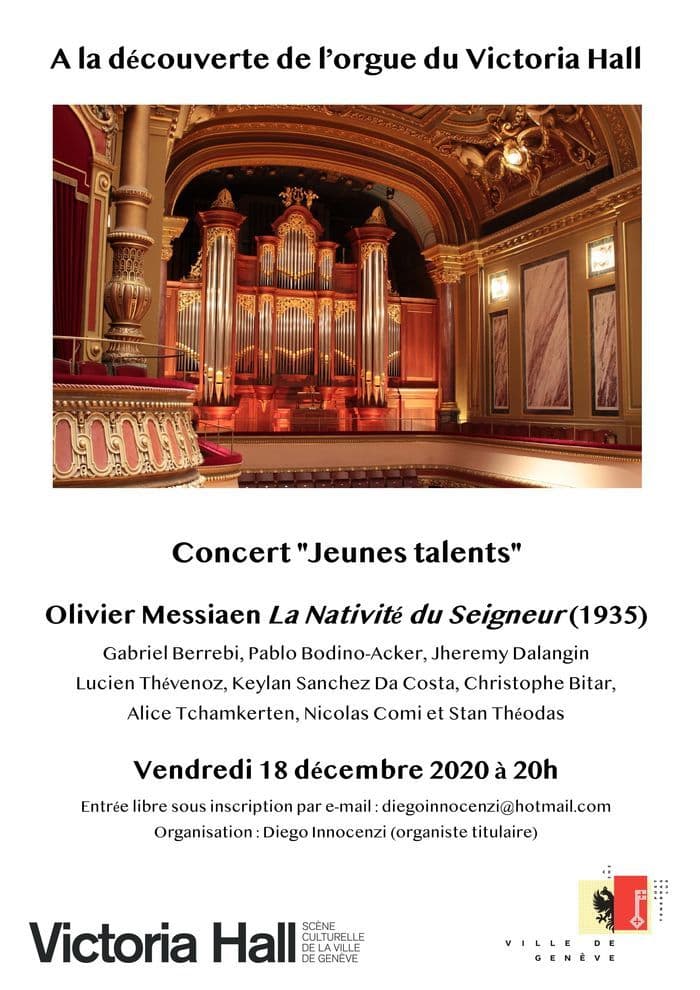 Découverte des orgues du Victoria Hall par des jeunes organistes genevois