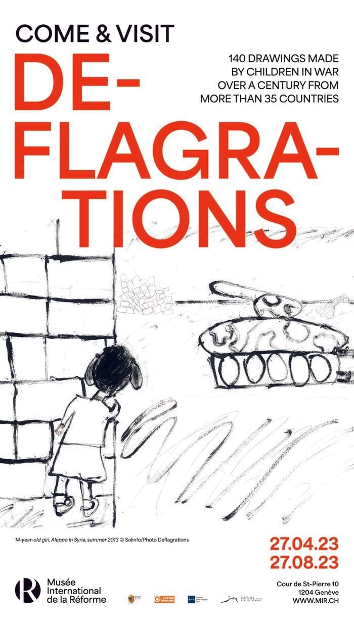 Exposition Déflagrations, 140 dessins d'enfants dans la guerre