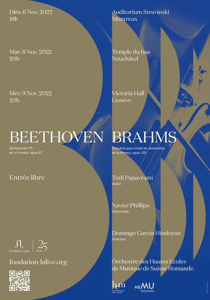 Brahms - Beethoven - concert anniversaire de la fondation Lalive