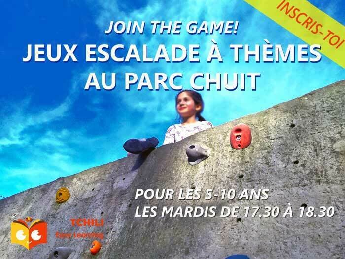 Cours Jeux-Escalade à Thèmes pour les 5-10 ans au parc Chuit