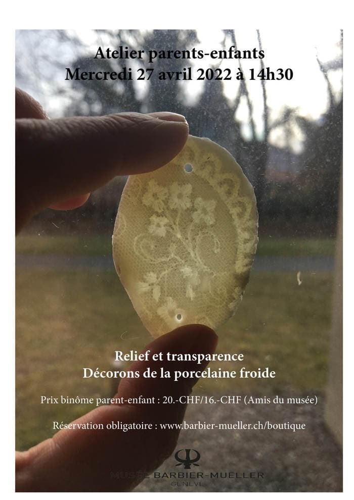 Relief et transparence, décorons de la porcelaine froide