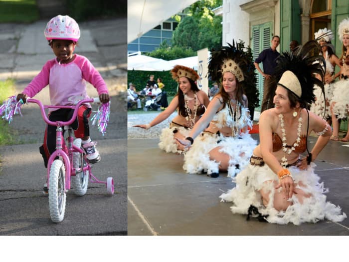 La place des Grottes est à vous: sensibilisation routière pour enfants avec parcours, goûter et initiation à la danse de l'île de Pâques