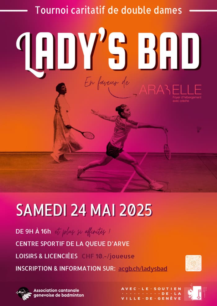 Lady’s Bad – Tournoi caritatif de double-dames de badminton