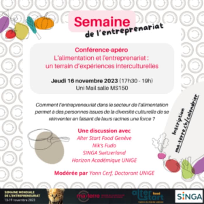 Conférence-apéro : L’alimentation et l’entreprenariat, un terrain de jeu interculturel