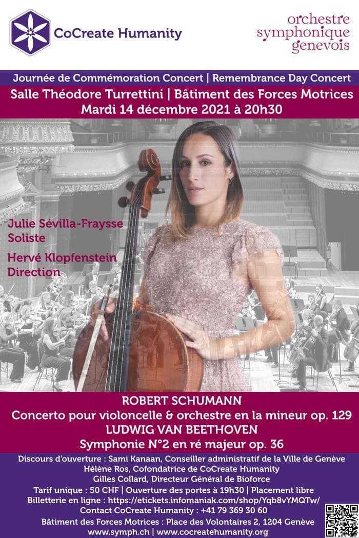 Concert Journée de Commémation | Remembrance Day Concert CoCreate Humanity (CCH)