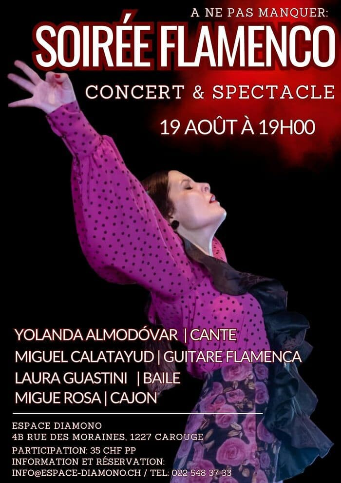 Flamenco: Concert & spectacle le samedi 19 août à 19h00