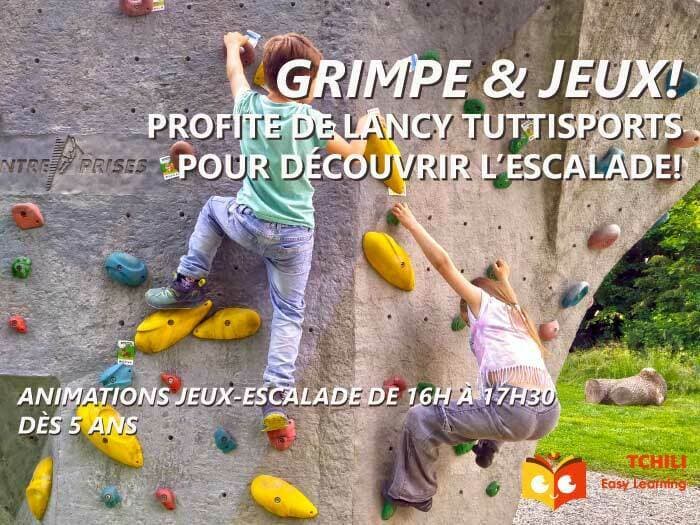 Découverte de l'escalade en bloc par le jeu pour les enfants