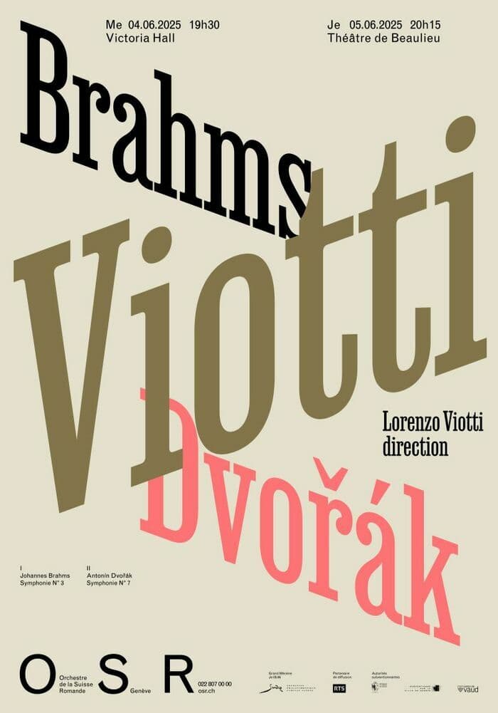 L’Orchestre de la Suisse Romande avec Lorenzo Viotti: Brahms Symphonie n° 3 et Dvořák Symphonie n° 7