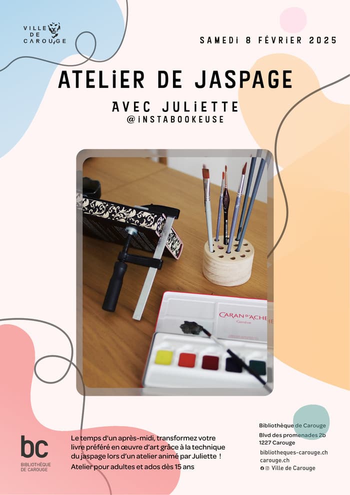 Atelier jaspage avec Juliette (@Instabookeuse)
