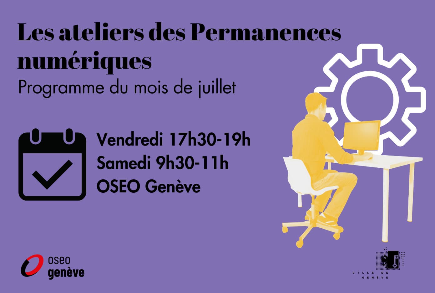 Ateliers numériques de juillet - Permanence numérique Rive droite