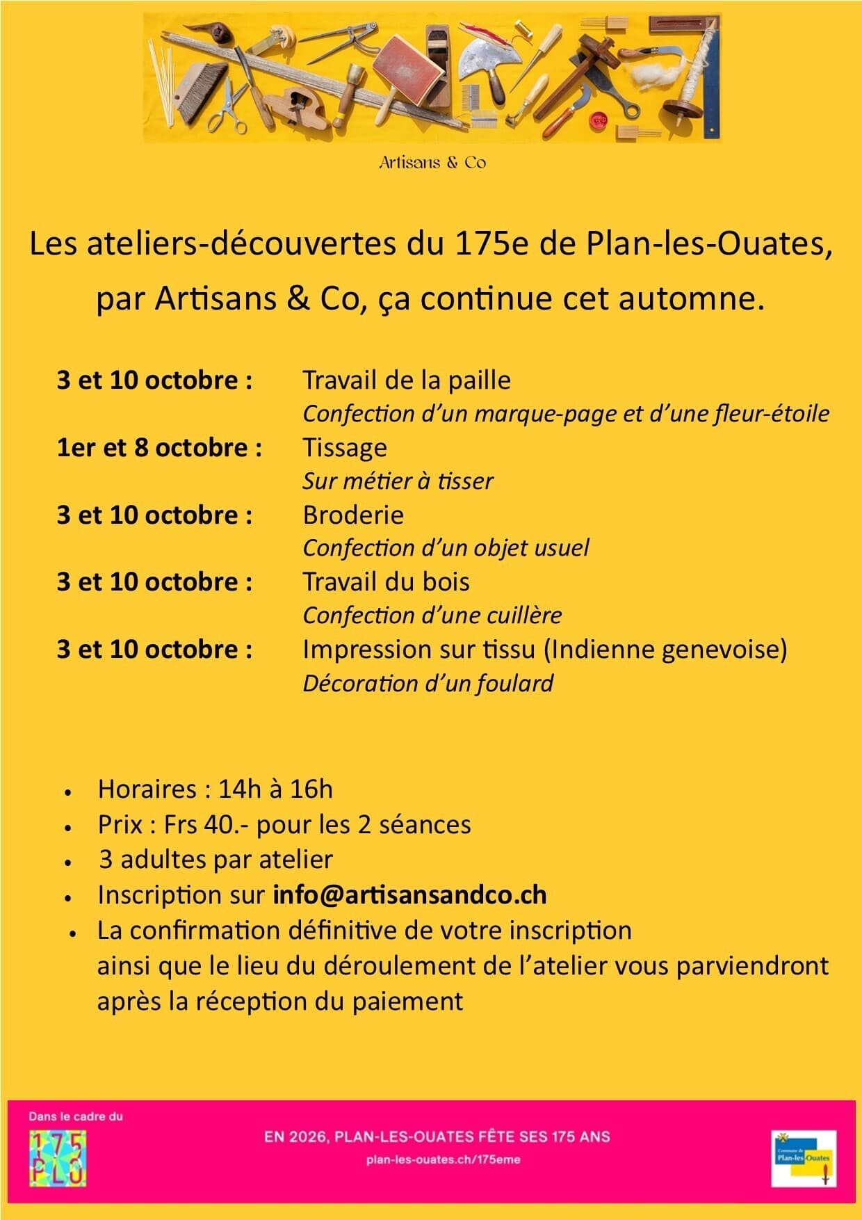 Ateliers-découverte d'artisanat